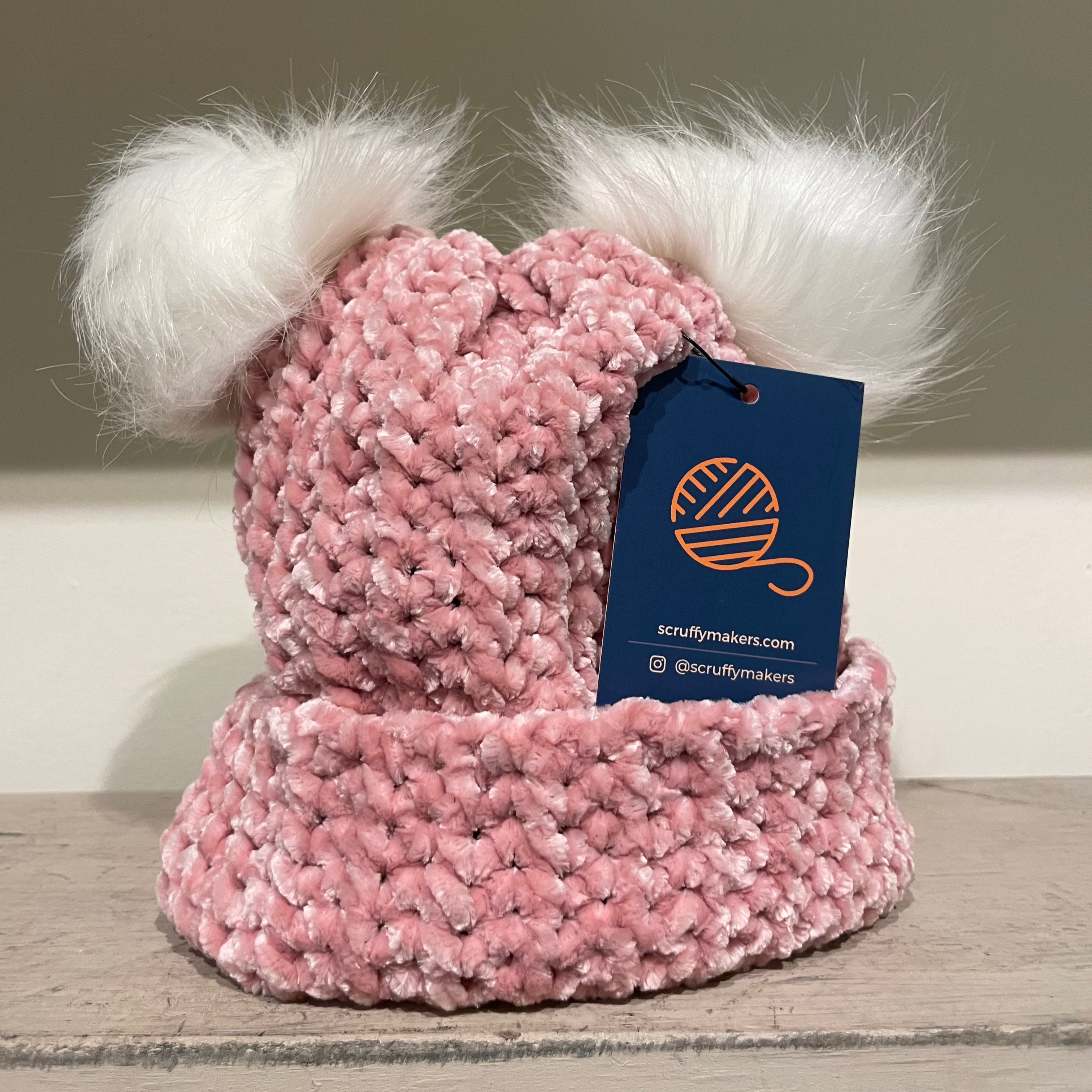 Double Pom Pom Baby Beanie